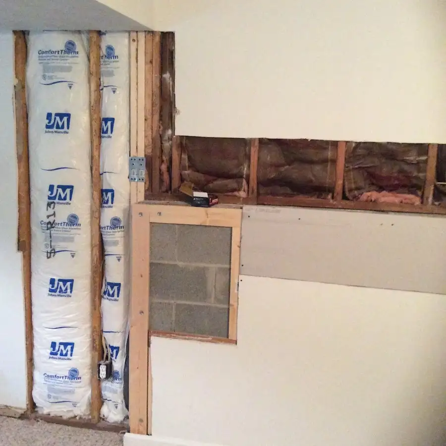 Wall insulation replacement during Structural Drying in West New York